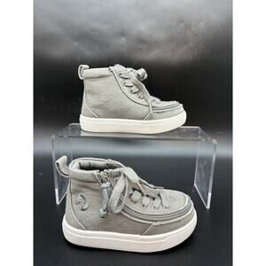 Billy Footwear Classic WDR High Top Kids Size 7W Gray Laced Zip Up Comfort Shoes